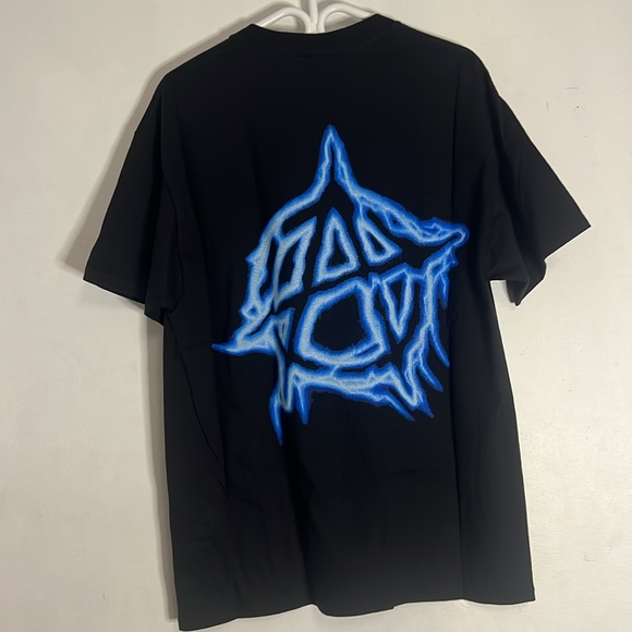 Revenge Men’s Anarchy Lightening Blue Logo T-Shirt Size Large Made in USA - Picture 5 of 8